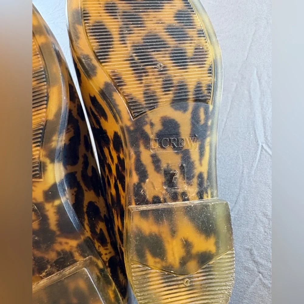 J Crew Leopard Chelsea Rain Boot Size 7 Excellent Condition - Picture 5 of 5
